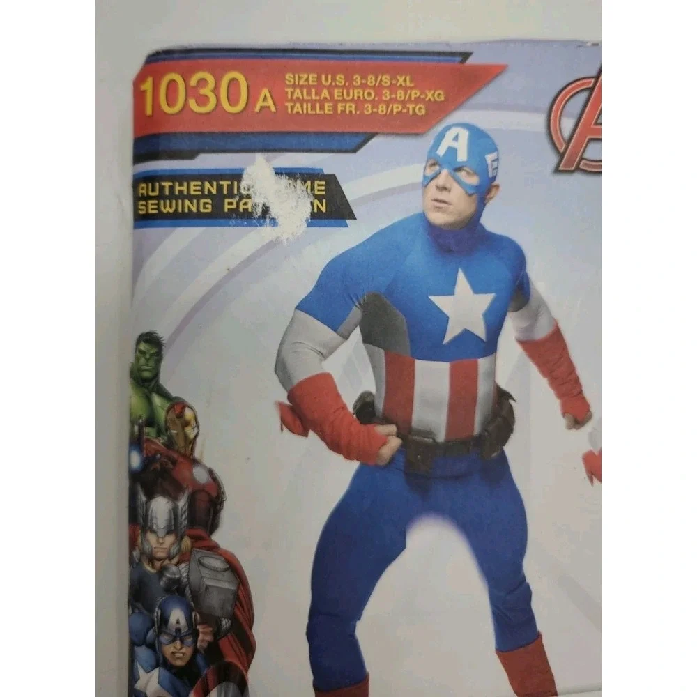 2015 AVENGERS Captain AMERICA Pattern SIMPLICITY #1030 Boys 3-8 Men's S-XL Uncut - Picture 6 of 6